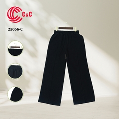 25056 - Elastic Waistband Straight Leg Pants