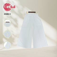 25082 - Wide Leg Pants with Double Pleats