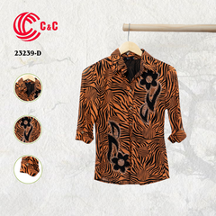 23239 - Combination of Pattern Background and Floral Decoration with Glass Beads