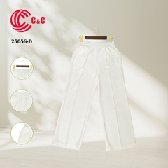 25056 - Elastic Waistband Straight Leg Pants