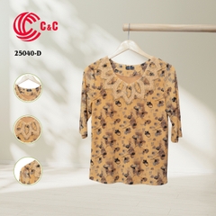 25040 - Embroidered Lace Design Around the Collar with Glass Stones