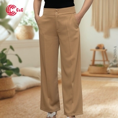 25080 - Elegant Straight Leg Pants in Premium Polyester Fabric