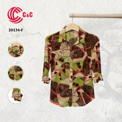 20134 - Floral Leaf Patterns On Colored Backgrounds