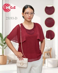 25193 - Dolman Sleeves Embroidered Lace in 7 Styles and Colors