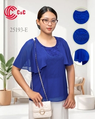 25193 - Dolman Sleeves Embroidered Lace in 7 Styles and Colors