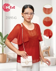25193 - Dolman Sleeves Embroidered Lace in 7 Styles and Colors