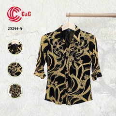23244 - Abstract Geometric Pattern with Crystal Accents