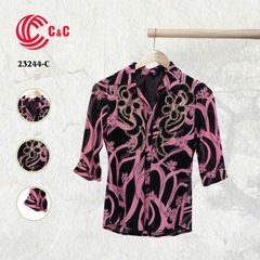 23244 - Abstract Geometric Pattern with Crystal Accents