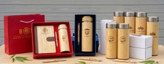 Bình giữ nhiệt tre in khắc logo doanh nghiệp
