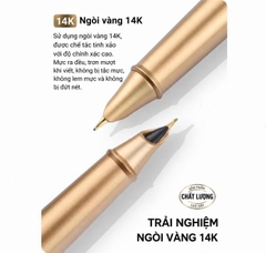 Bút ký Montagut mạ vàng 14k màu bạc sang trọng MT100-03