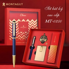 Bút ký Montagut MT0250 màu xanh trơn full box