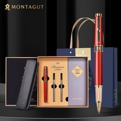 Set bút ký cao cấp khắc tên Montagut MT525 màu đỏ