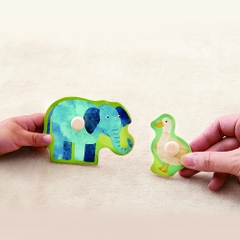 Bảng ghép con thú bằng gỗ