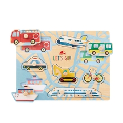 Bảng ghép phương tiện giao thông bằng gỗ