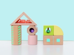 Hình khối bằng gỗ có âm thanh - bộ lớn