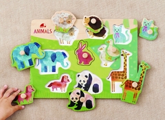 Cho thuê Bảng ghép con thú bằng gỗ