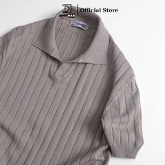 Áo Polo nam ngắn tay DATAMAN dệt kim, cổ chữ V, vải cotton chải kĩ mềm mịn, không bai xù - DT22-01