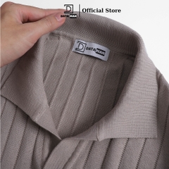 Áo Polo nam ngắn tay DATAMAN dệt kim, cổ chữ V, vải cotton chải kĩ mềm mịn, không bai xù - DT22-01