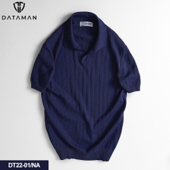 Áo Polo nam ngắn tay DATAMAN dệt kim, cổ chữ V, vải cotton chải kĩ mềm mịn, không bai xù - DT22-01