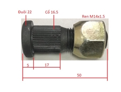 Bộ bulong tắc kê Toyota 43812-23320-71