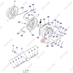Guốc phanh 3EB-30-23430; 3EB-30-11330; 3EB-30-11331; 3EB-30-11430; 3EB-30-11431, 3EB-30-12330, 3EB-30-12340