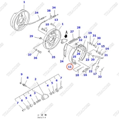 Guốc phanh 3EB-30-31550; 3EB-30-31150; 3EB-30-31350 (AT, MT)