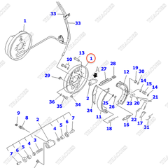 Đế guốc phanh bánh trái 3EB-30-41130
