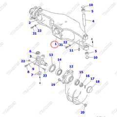 Cầu lái sau 3EB-24-31110; 3EB-24-31110UA; 3EB-24-31110YA