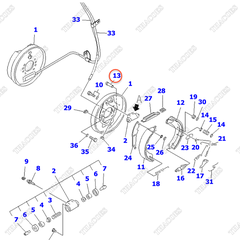 Chốt hãm guốc phanh 3EC-30-11380; 34C-30-11581
