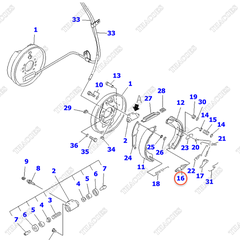 Bulong tăng phanh bánh phải 3EB-30-41450; 3EB-30-51450