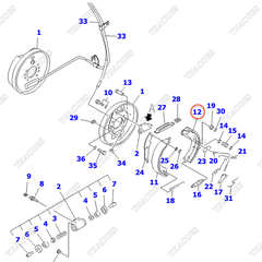 Guốc phanh 3EB-30-41180; R3EB-30-41180