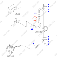 Ống dầu thủy lực hút 3EB-66-31470