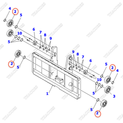 Vòng bi nâng hạ giá nâng 37B-9AA-6130 (L) (3T3L)