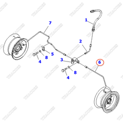 Ống dầu phanh trái 3EB-38-51160; 3EB-38-51130; 3EB-38-51630