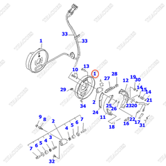 Đế guốc phanh trái 3EB-30-41130