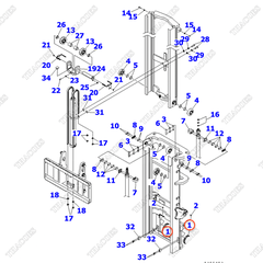 (3T2L) Bạc đệm chân cột 3EB-71-61290