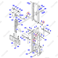 Vòng bi nâng hạ 37B-9AF-6130 (L) (3T2L)
