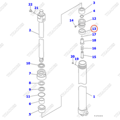 Phớt piston 3EB-M1-21660 (K31)
