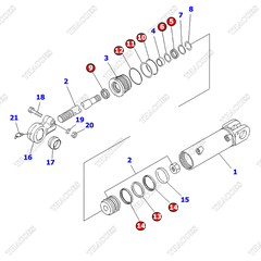 Bộ gioăng xi lanh nghiêng 3EB-64-44180 (K18)