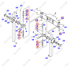 Bộ vòng bi phi nhê bánh trái 3EB-24-05130 (K8)
