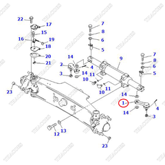 Khớp nối cầu rotuyn trái 3BA-24-71310; 3EB-24-52310