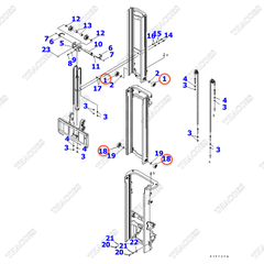 Vòng bi nâng hạ dưới 37B-9AF-6130 (L) (3T3L)