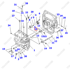 Trục số tiến lùi 3EB-14-51450 (MT)