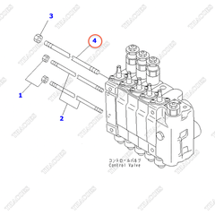 (4sv) Bulong 2 đầu ren 30A-61-12030; KBT112110112