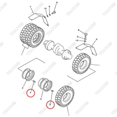 Đai ốc tắc kê lốp kép 34B-27-11340; 34B-27-11350; 3EB-27-11350