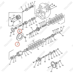 Cặp trục bánh răng quả dứa và vòng răng mặt trời số tự động 3EB-21-23041