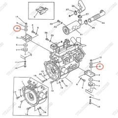 Cao su giảm chấn phía trên 3EB-01-27140