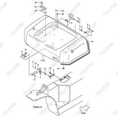 Xi lanh nắp capo phải 235C6-42301