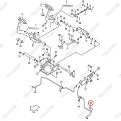 (45T9/50T9) Ống dầu phanh trái 243H5-40211