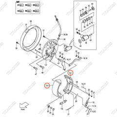 (45/50) Guốc phanh C-K2-13207-73013; C-K2-13207-73015